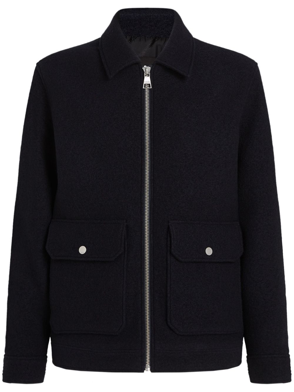 Bouclé shirt jacket - Black