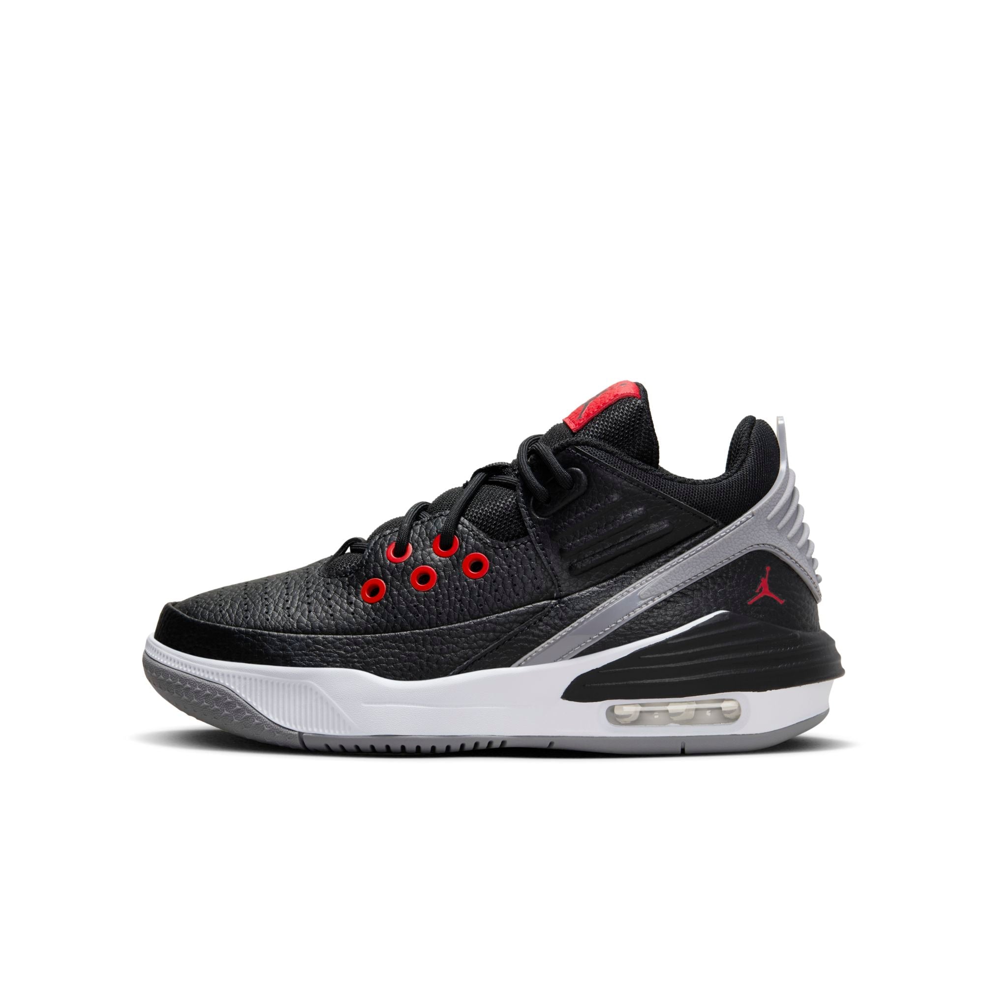 Grade School Max Aura 5 'Black Cement' Sneakers