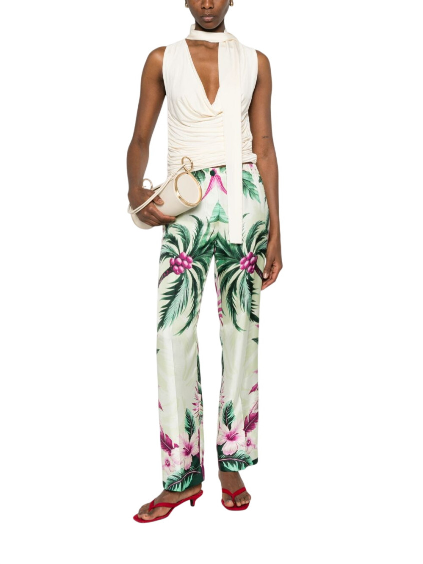 Green Printed Trouser