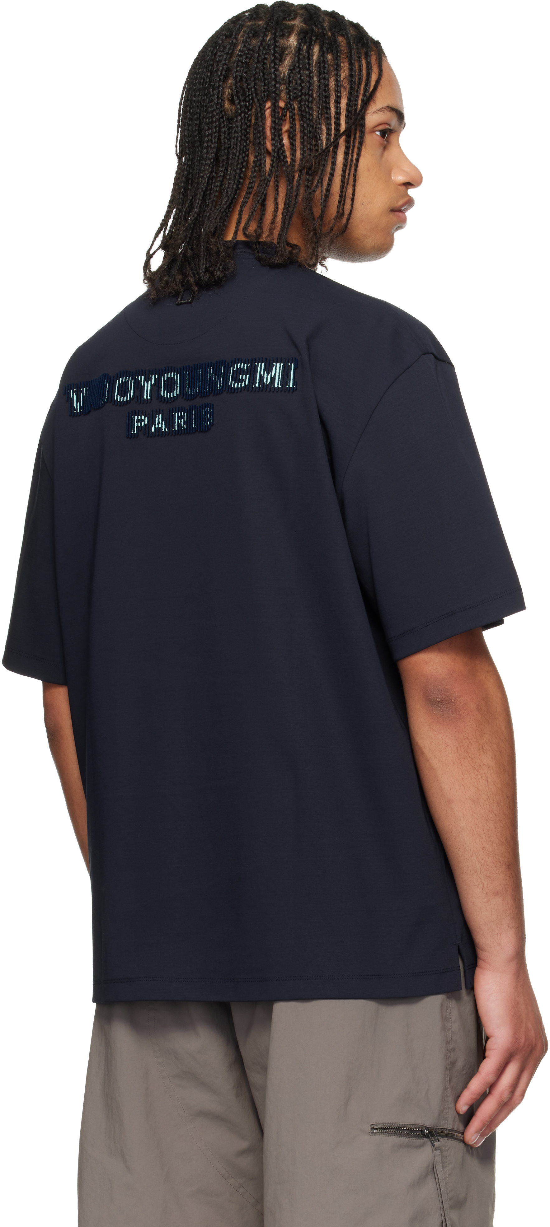 Navy Tuft Embroidered Back Logo T-shirt