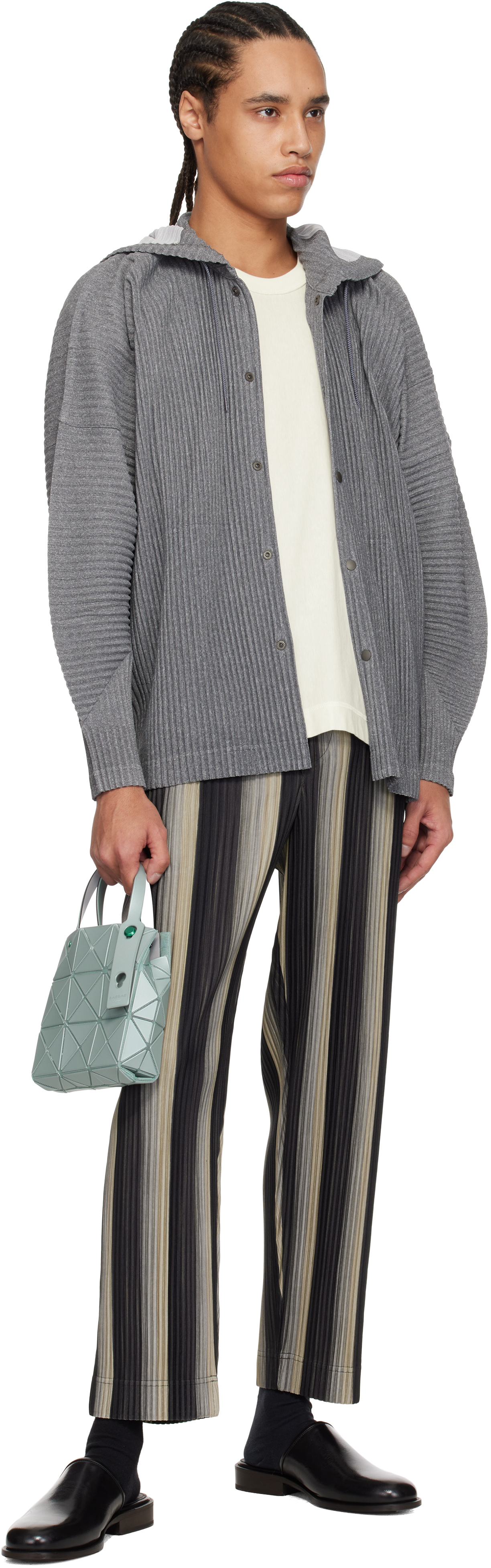 BAO BAO ISSEY MIYAKE Green Carat Small Tote