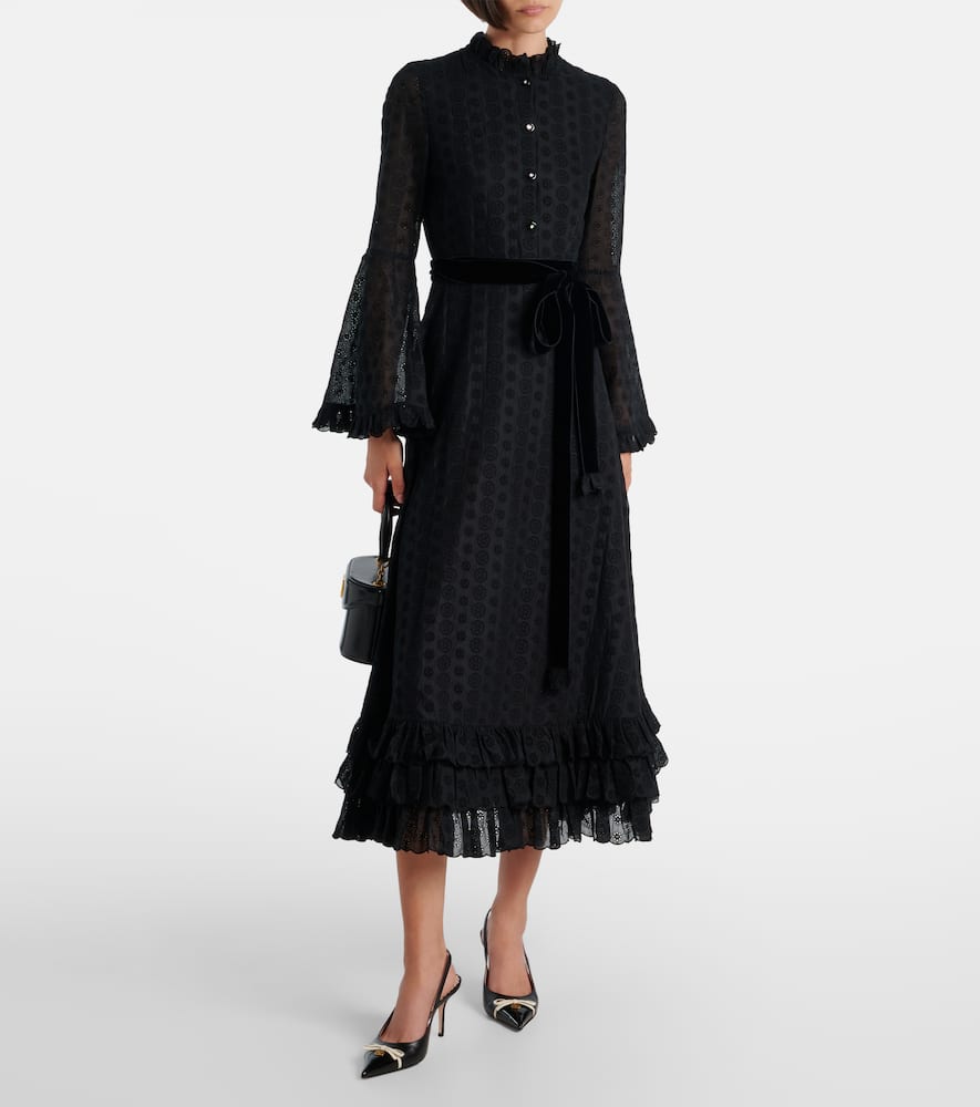 Daisy Sangallo belted cotton shirt dress