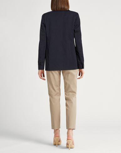 Woman Blazer Navy Size S Cotton, Linen
