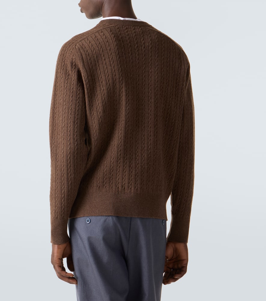 Cable-knit wool sweater