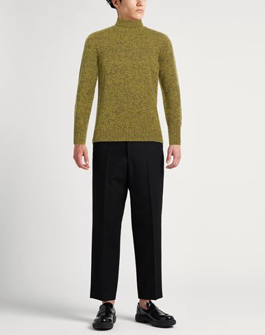 Man Turtleneck Pastel yellow Size 44 Lambswool