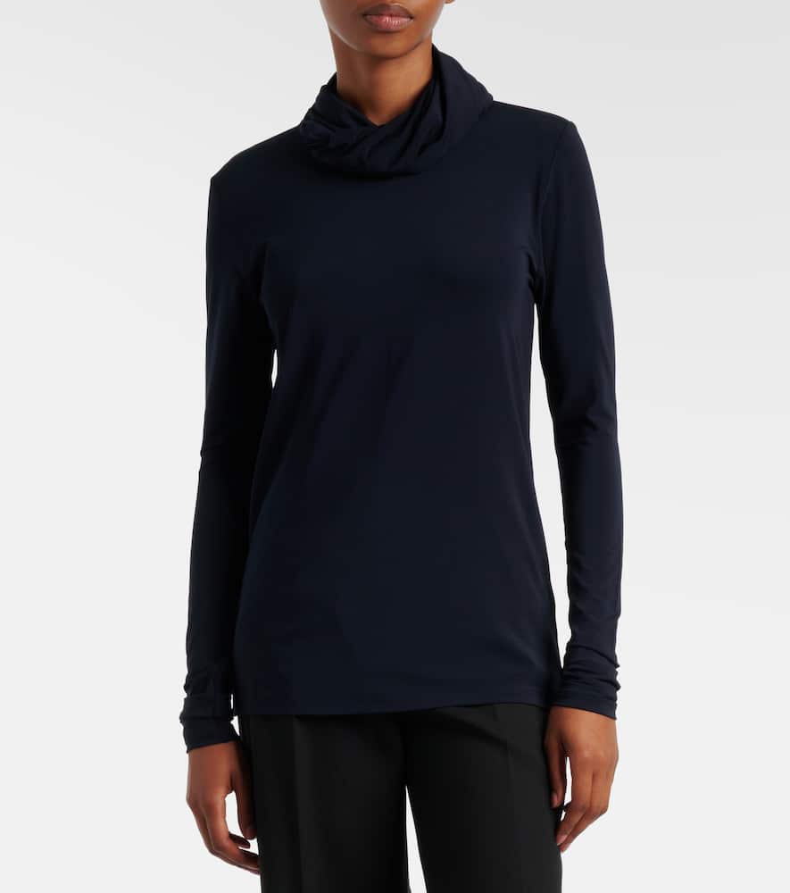Lisette jersey turtleneck top
