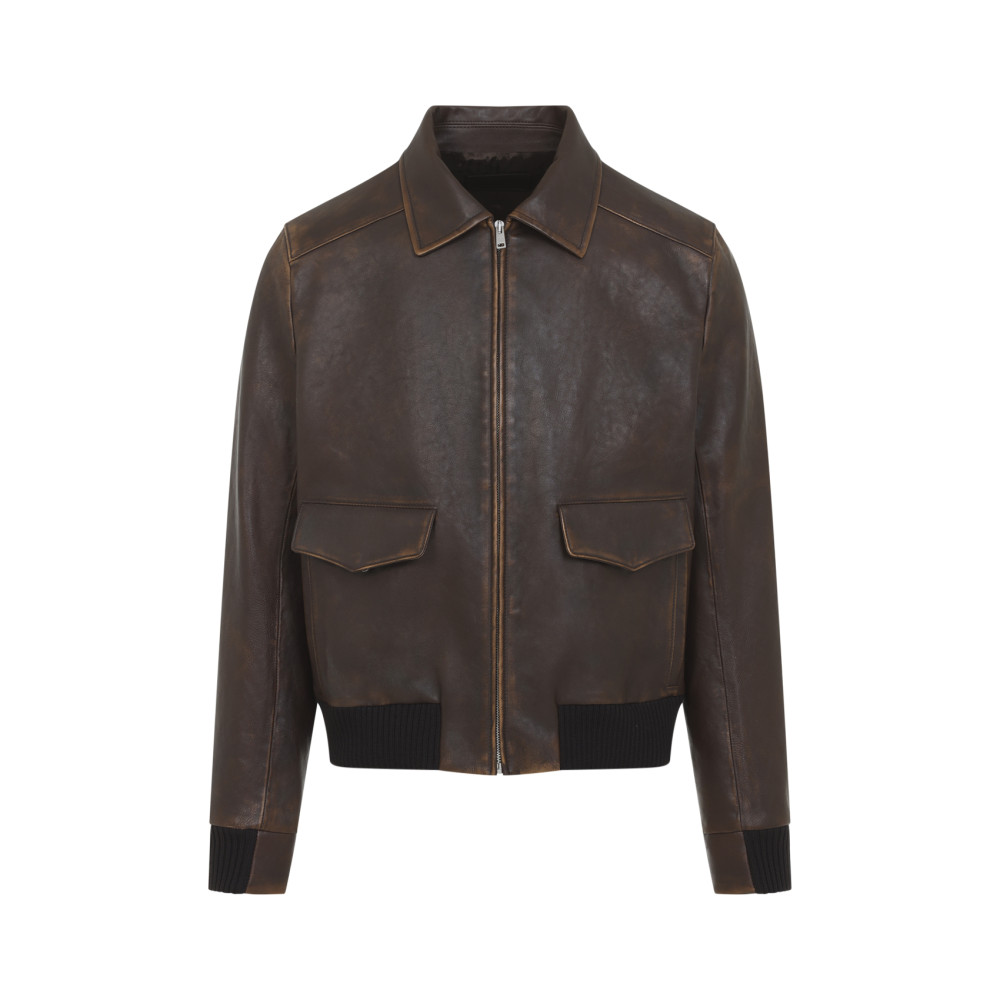 Brown Shirt Collar Jacket