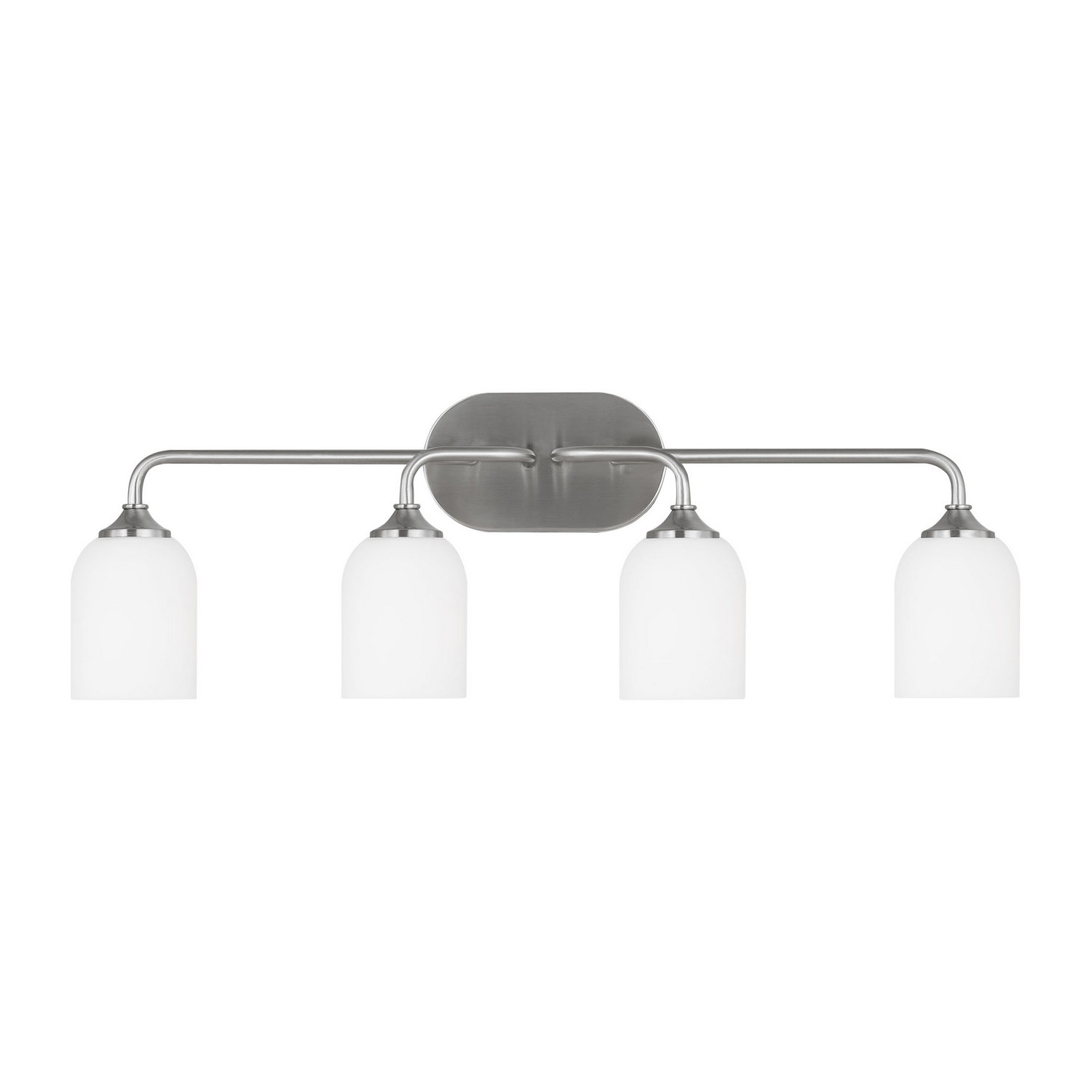 Brushed Steel Bathroom Vanity Light from the Emile Collection