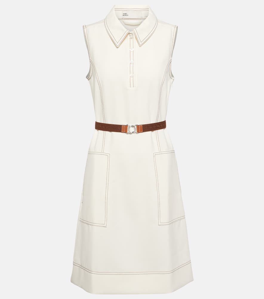 Belted sleeveless polo dress