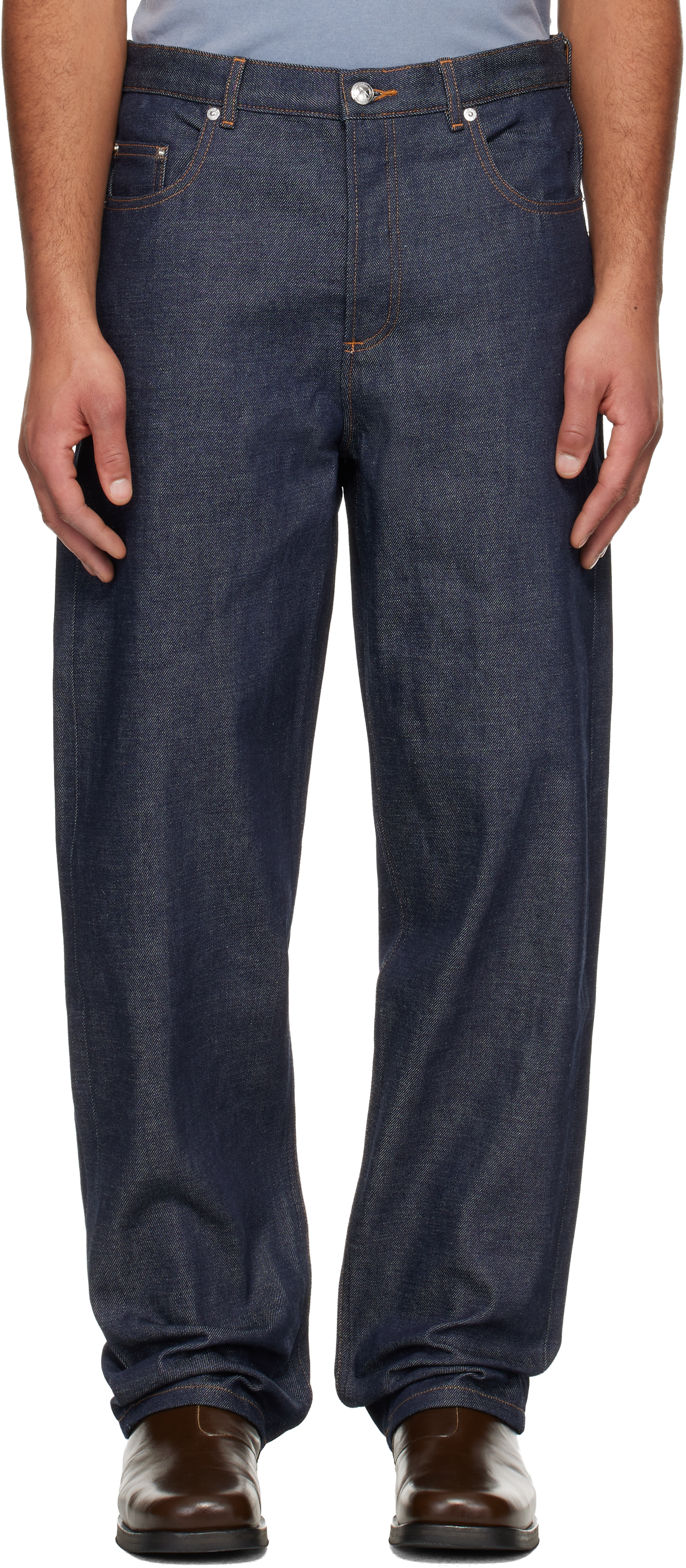A. P.C. Navy Fairfax Jeans