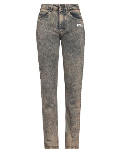 Woman Jeans Khaki Size S Cotton, Elastane