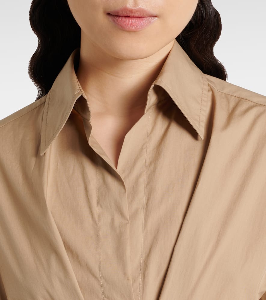 Belted cotton shirt dress