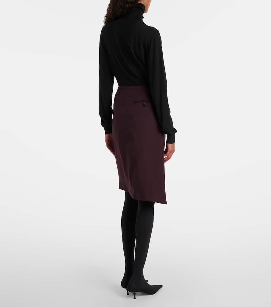 Wrap midi skirt