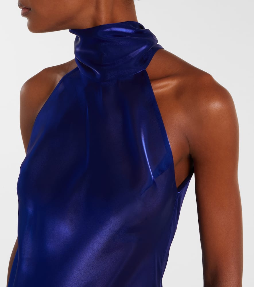 Sienna semi-sheer organza gown