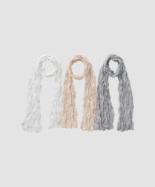 Soft Pleated Scarf_3colors