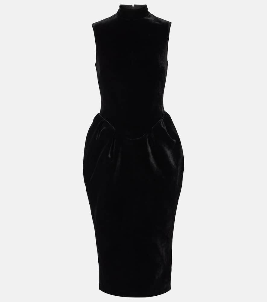 Velvet midi dress