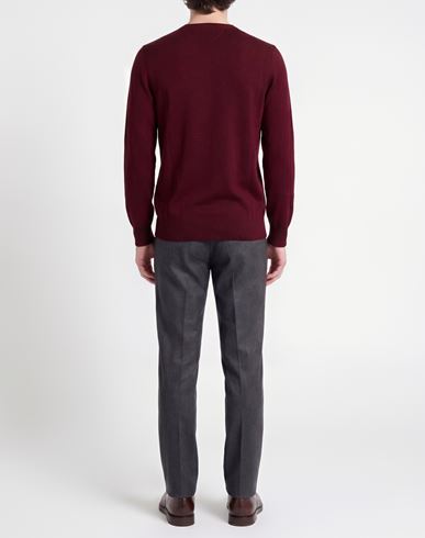 Man Sweater Burgundy Size L Polyester, Acrylic, Nylon, Merino Wool