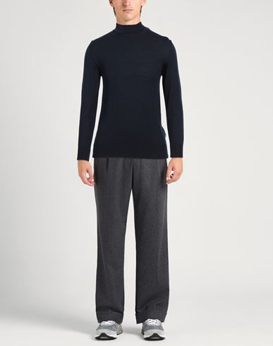 Man Turtleneck Navy Size L Wool, Acrylic