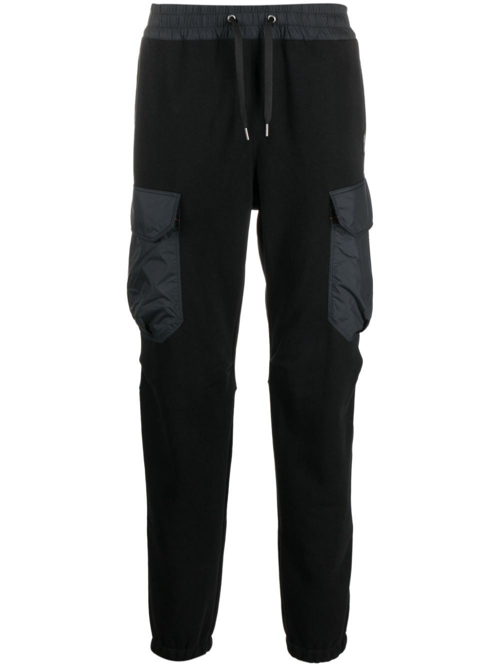Logo-appliqué drawstring track pants - Black