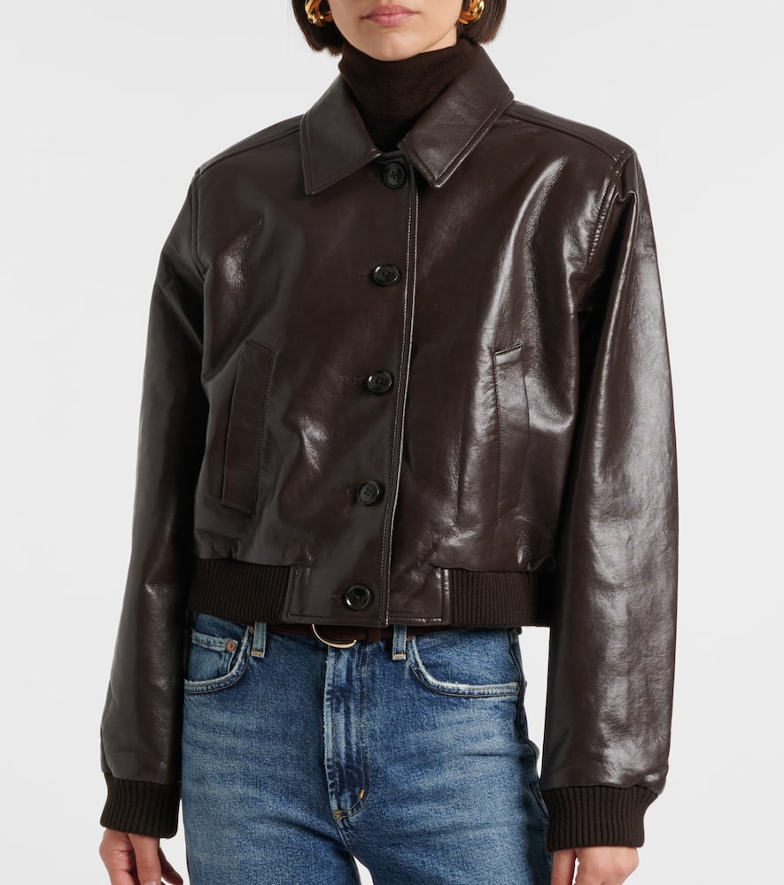 Lola leather bomber jacket