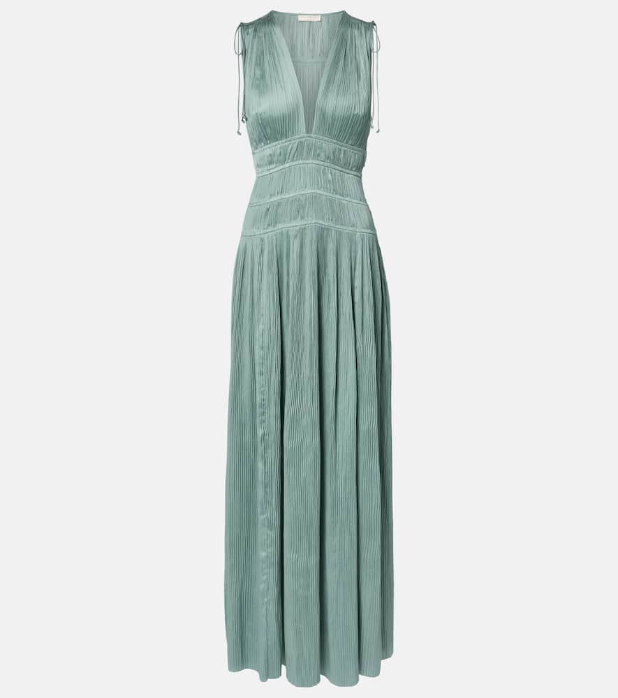 Tasneem satin plissé gown