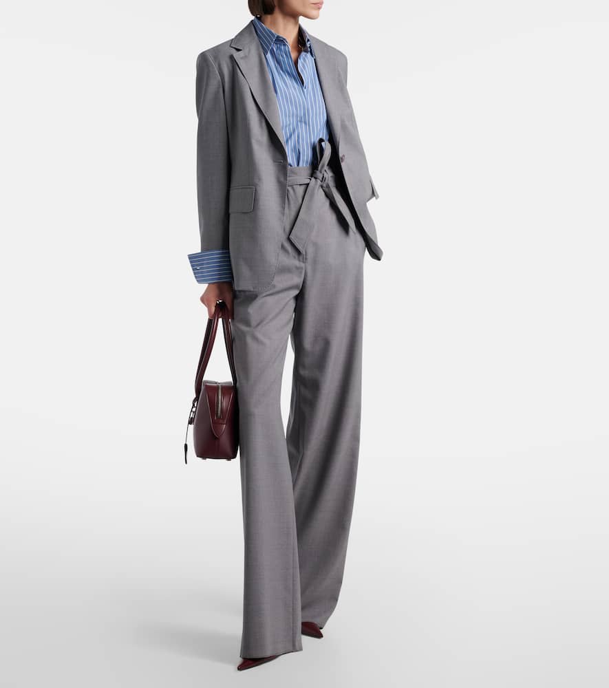 Salpa virgin wool wide-leg pants