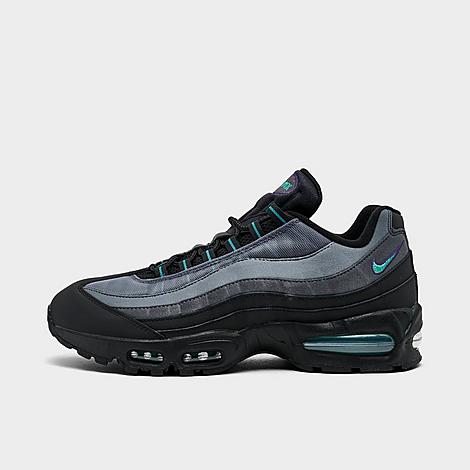 Men's Air Max 95 Big Bubble Casual Shoes in Black/Iron Grey/Court Purple