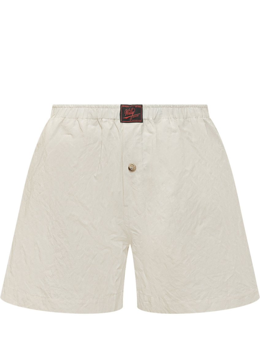 Willy Chavarria - cotton blend shorts button detail waistband