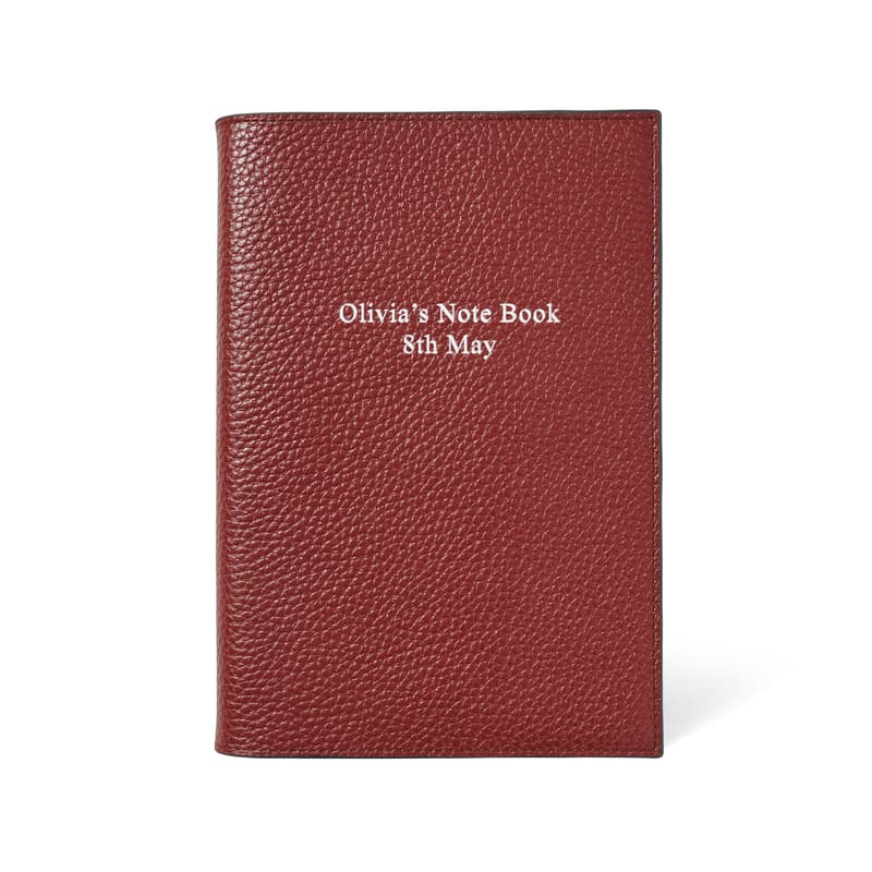 A5 Refillable Luxury Journal in Merlot Pebble
