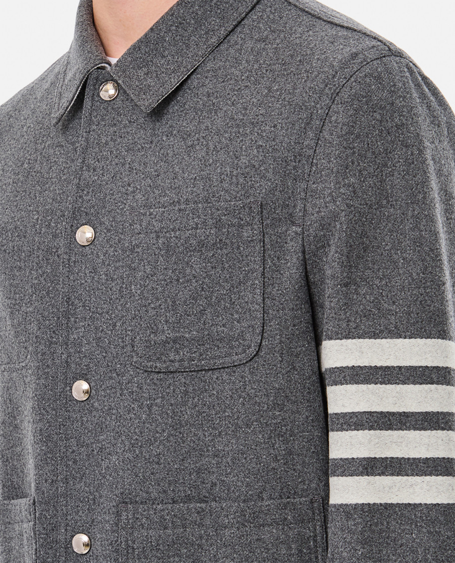 4 Bar Grey Wool Blend Jacket