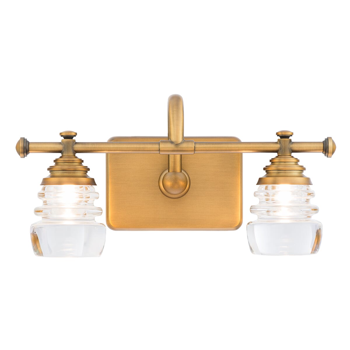 WAC Rondelle 3000K Bathroom Vanity Light in Aged Brass - WS-42514-AB