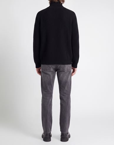 Man Turtleneck Black Size L Acrylic, Cotton