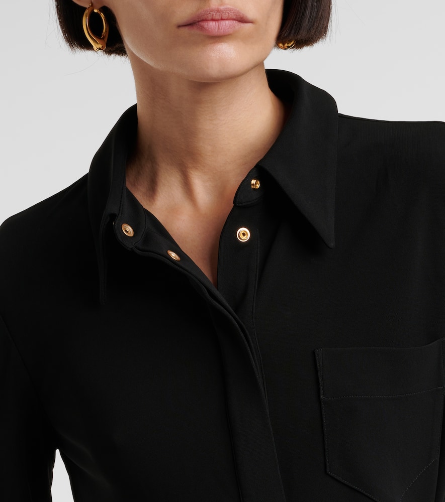 Belted jersey shirtdress