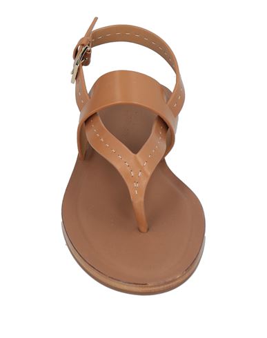 Woman Thong sandal Camel Size 6 Leather