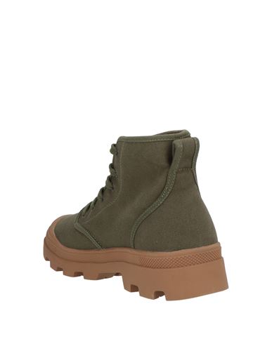 Man Ankle boots Military green Size 13 Textile fibers
