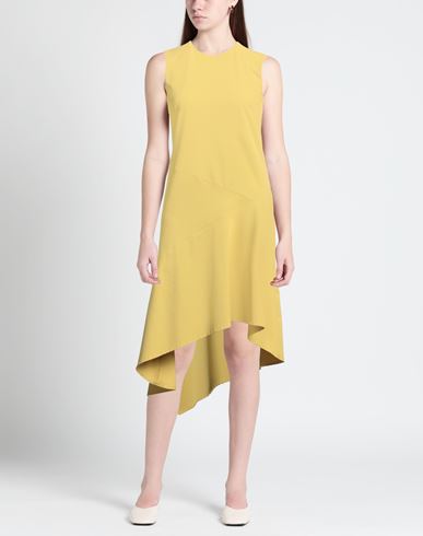 Woman Mini dress Yellow Size 4 Polyester, Elastane