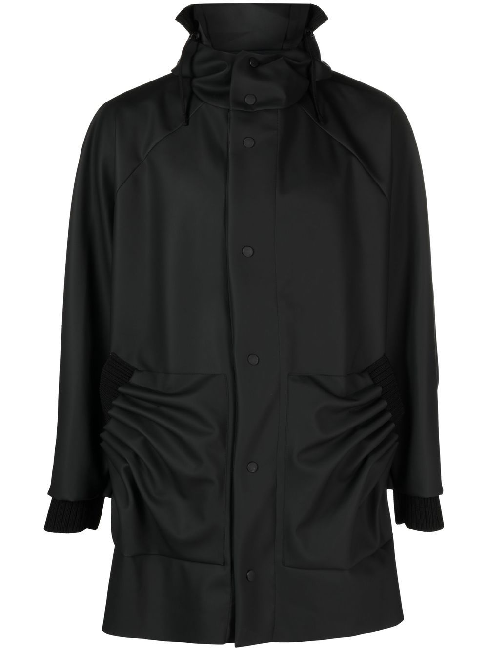 Tube Pleat raincoat - Black