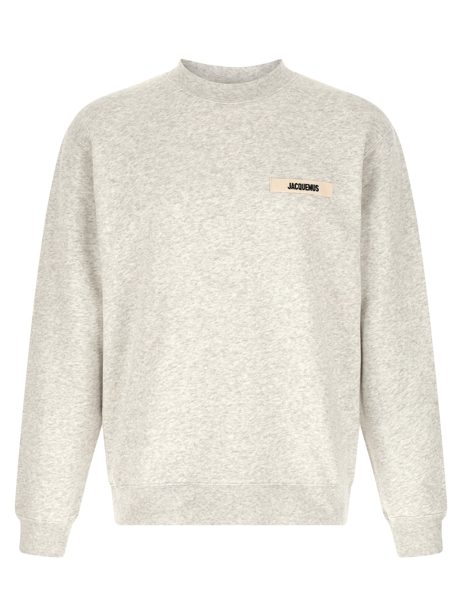 Logo-Patch Cotton Sweatshirt — Gray