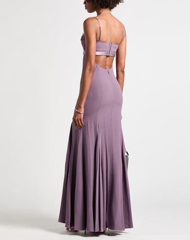 Woman Maxi dress Purple Size 6 Acetate, Viscose