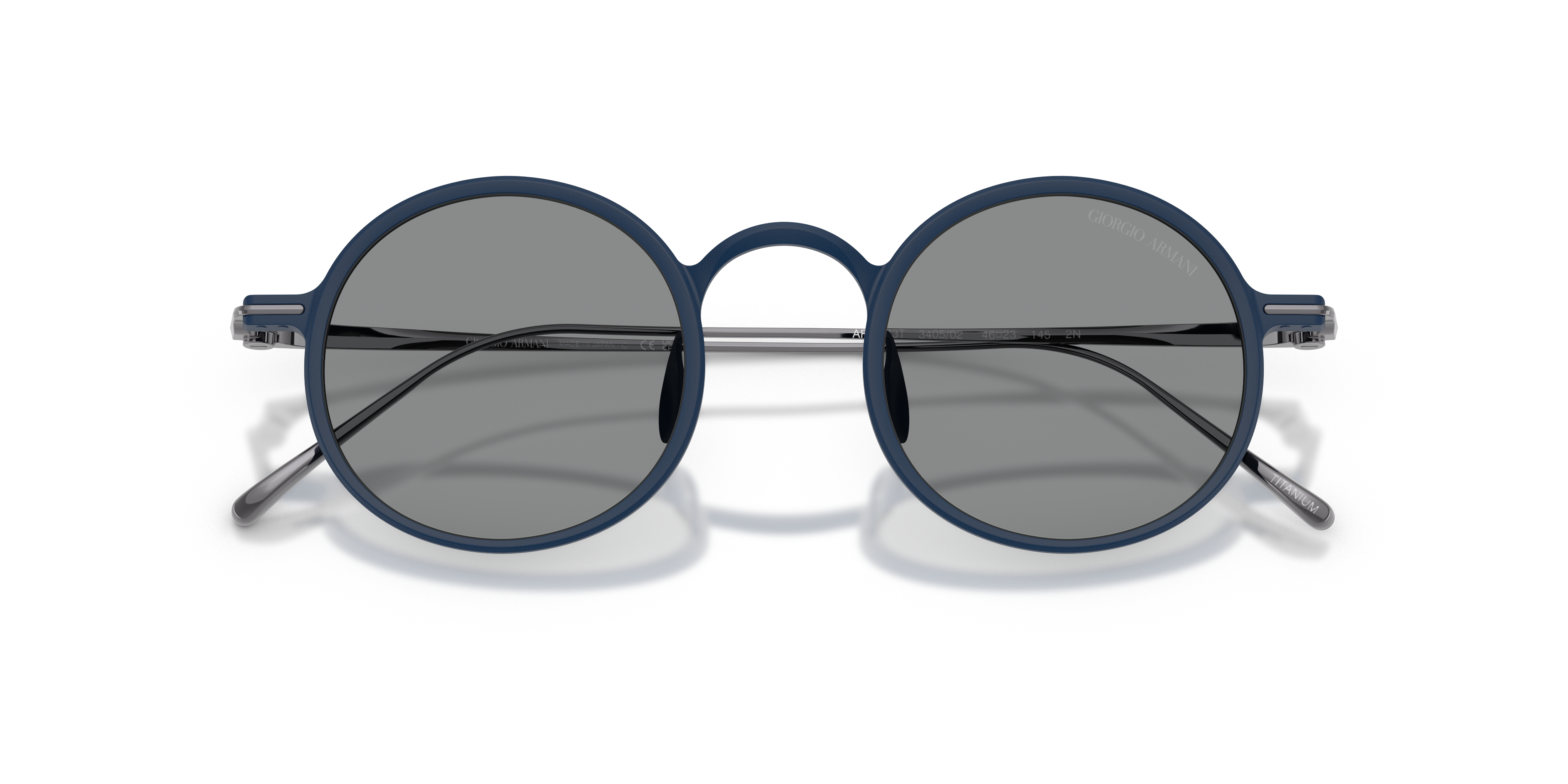 Giorgio Armani Man Giorgio Armani AR6173T 340502 Sunglasses Titanium Blue Grey Pantos Norma
