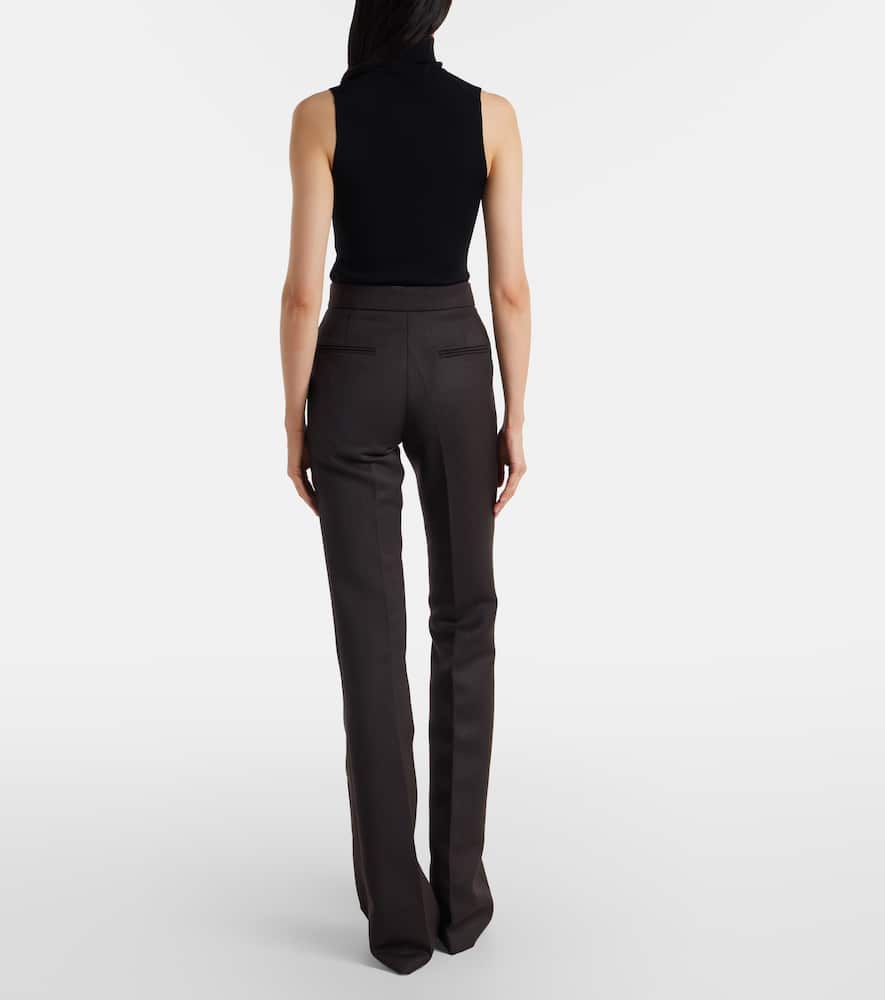 High-rise flared pants