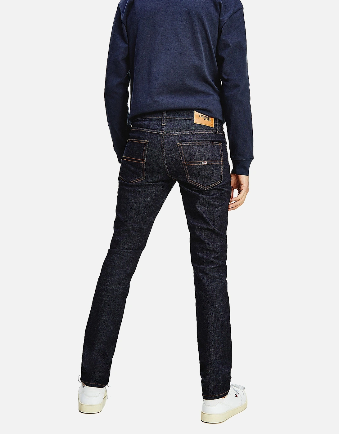 Men's Tommy Jeans Scanton Slim Jeans - Rico Dark Rinse Stretch - Grey