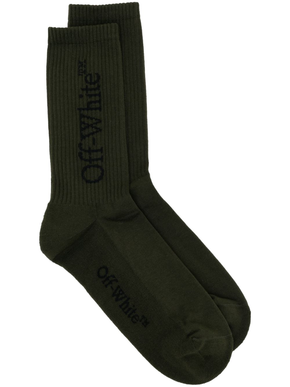 Logo-intarsia cotton ankle socks - Green
