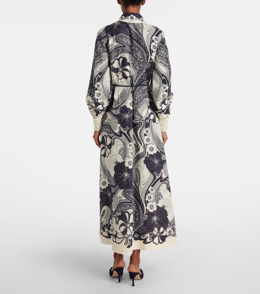 Alémais Mickey printed linen shirt dress
