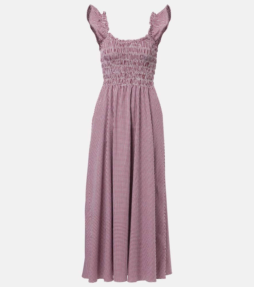 Eudora shirred cotton-blend maxi dress