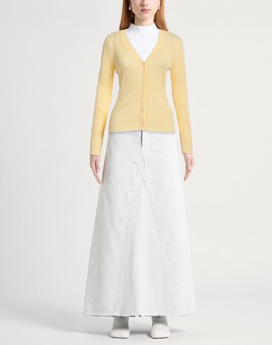 Woman Cardigan Yellow Size L Cotton