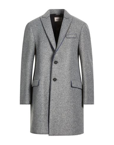 Man Coat Grey Size 46 Viscose, Acrylic, Polyester, Virgin Wool, Elastane