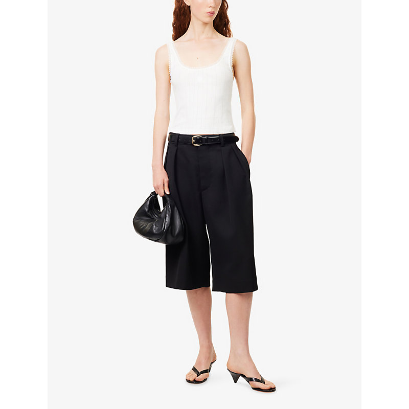 Womens Lacie Pointelle-Jersey Cotton Tank Top