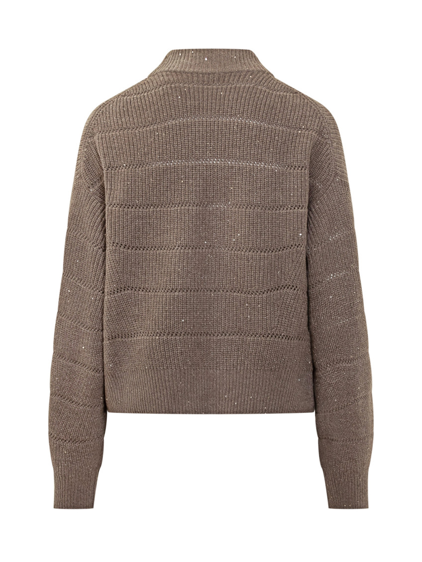 Brown Mock Collar Sweater