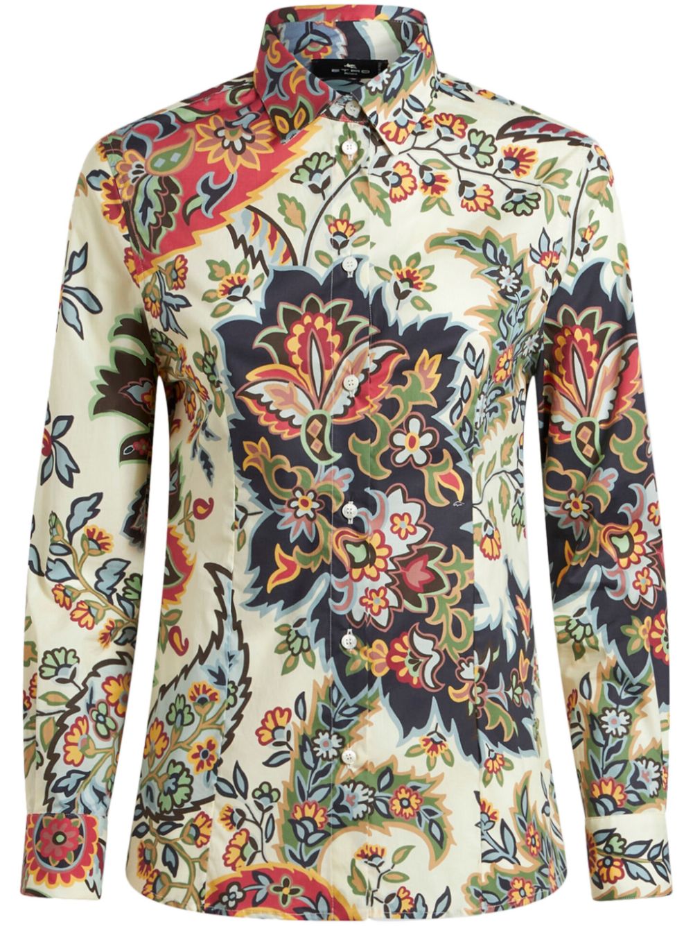 Paisley-print shirt - Neutrals